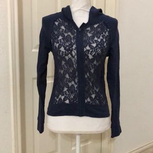 Epic Threads Girls Lace-Front Zip Hoodie